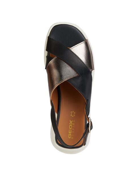 Sandales en Cuir Spherica noir/cuir