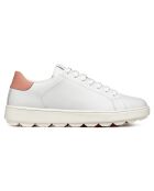 Baskets en Cuir Spherica blanc/naturel foncé