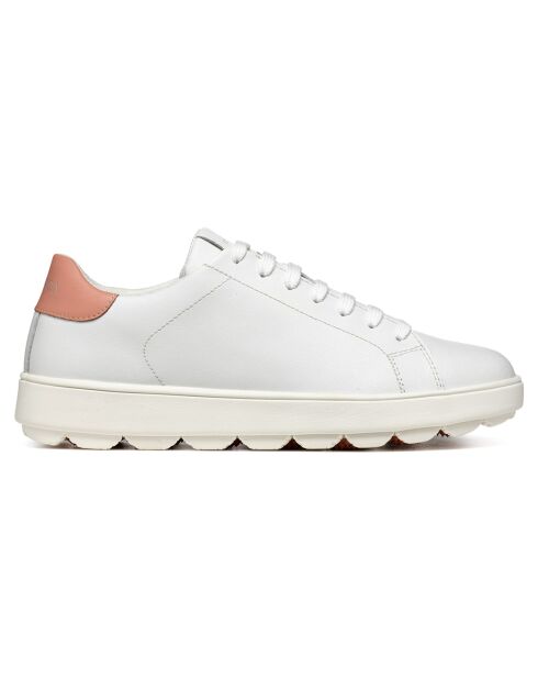 Baskets en Cuir Spherica blanc/naturel foncé