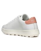 Baskets en Cuir Spherica blanc/naturel foncé
