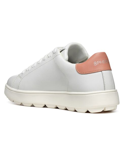 Baskets en Cuir Spherica blanc/naturel foncé