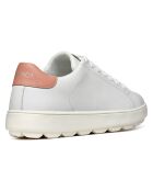 Baskets en Cuir Spherica blanc/naturel foncé