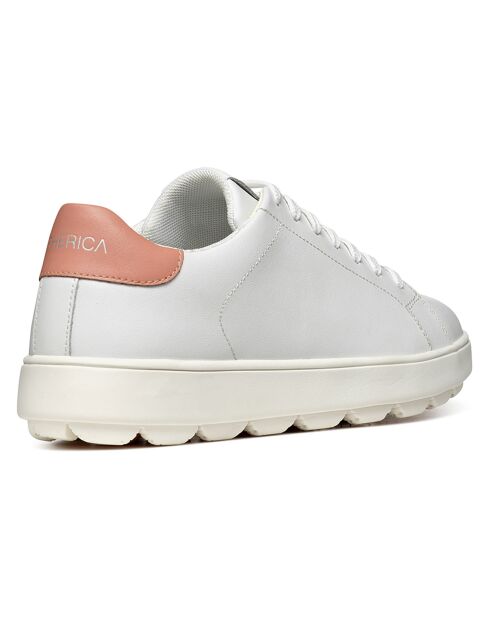 Baskets en Cuir Spherica blanc/naturel foncé