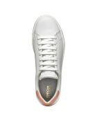 Baskets en Cuir Spherica blanc/naturel foncé
