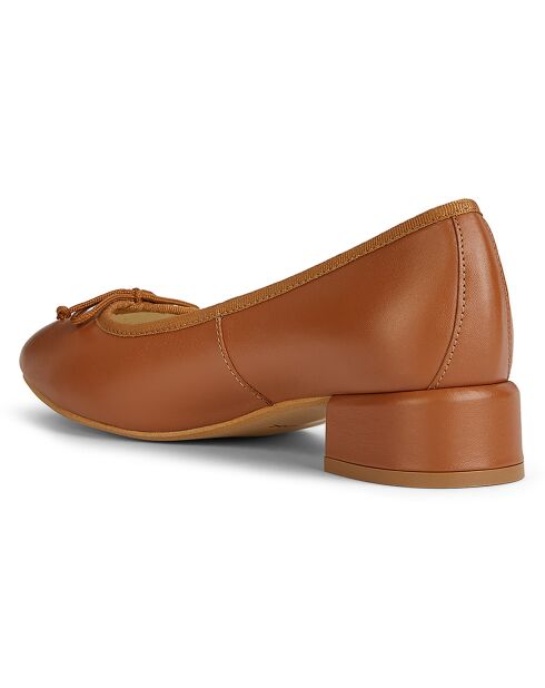 Ballerines en Cuir Floretia camel - Talon 3.5 cm