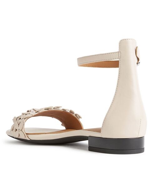 Cremefarbene Wistrey Ledersandalen