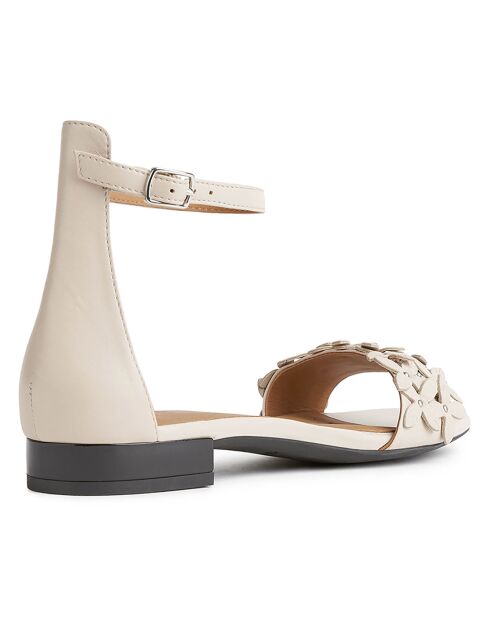 Cremefarbene Wistrey Ledersandalen