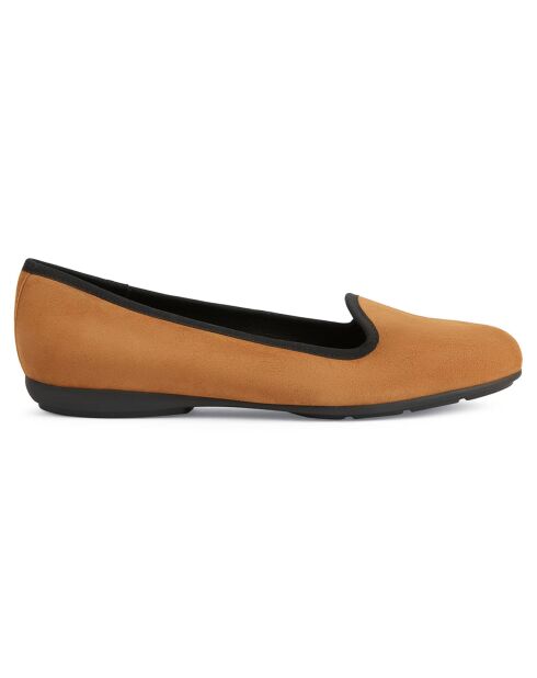 Ballerines en Velours de Cuir Annytah cognac
