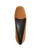 Ballerines en Velours de Cuir Annytah cognac
