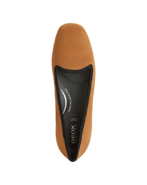 Ballerines en Velours de Cuir Annytah cognac