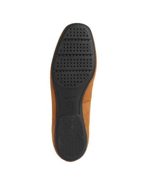 Ballerines en Velours de Cuir Annytah cognac