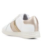Baskets en Cuir Jaysen blanc/doré clair