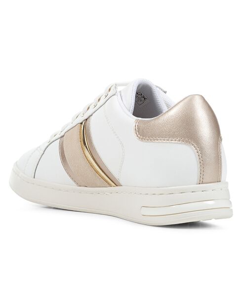Baskets en Cuir Jaysen blanc/doré clair
