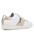 Baskets en Cuir Jaysen blanc/doré clair