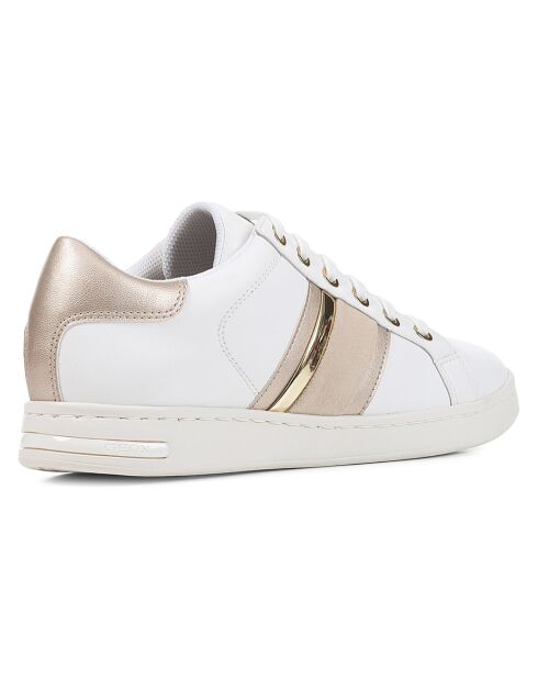 Baskets en Cuir Jaysen blanc/doré clair