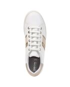 Baskets en Cuir Jaysen blanc/doré clair