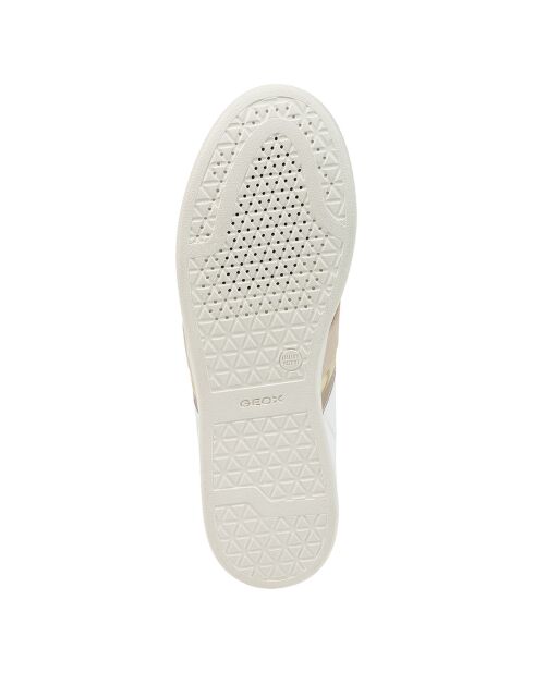Baskets en Cuir Jaysen blanc/doré clair