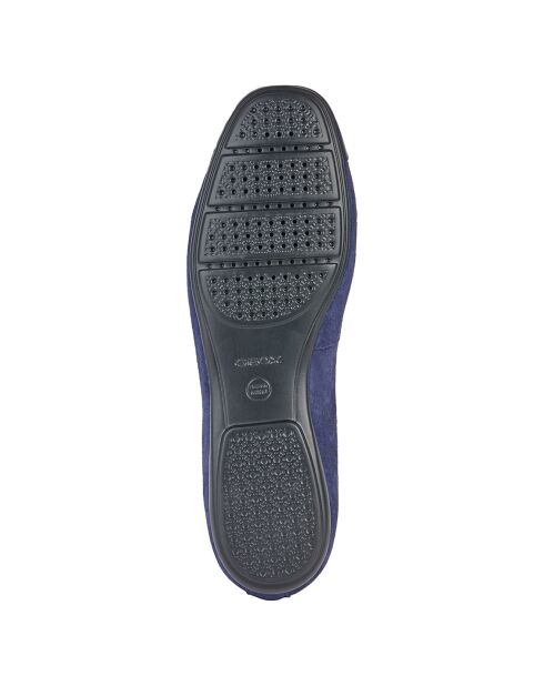Ballerines en Velours de Cuir Annytah bleu marine
