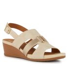 Sandales compensées Marykarmen sable/doré clair - Talon 5.5 cm