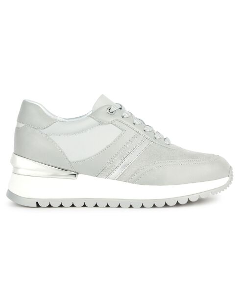 Baskets en Cuir Desya gris pâle