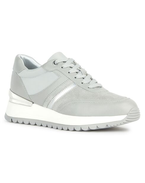 Baskets en Cuir Desya gris pâle