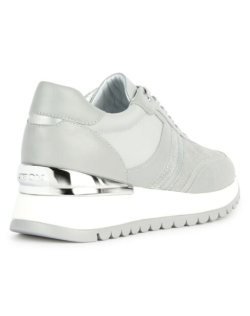 Baskets en Cuir Desya gris pâle