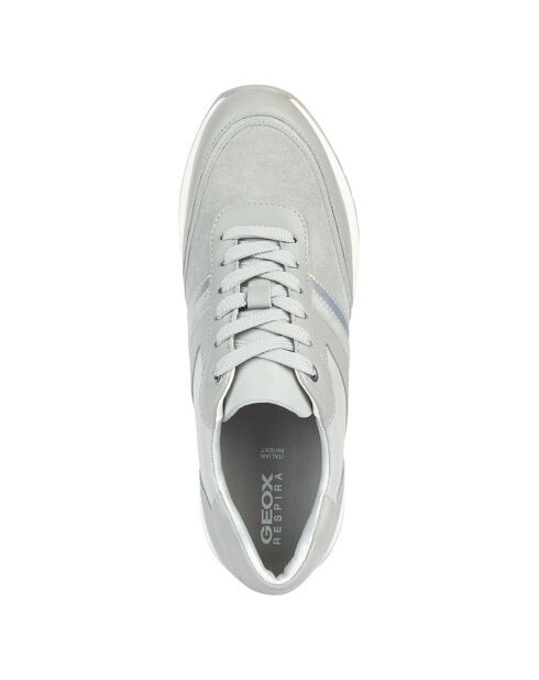 Baskets en Cuir Desya gris pâle