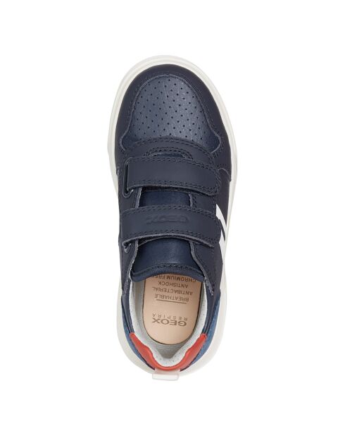 Baskets Nettuno bleu marine/rouge