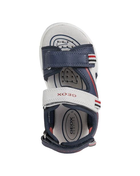 Sandales Alben gris clair/bleu marine