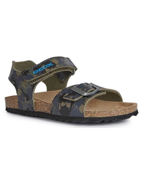 Sandales Ghita vert camouflage