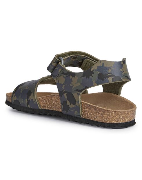 Sandales Ghita vert camouflage