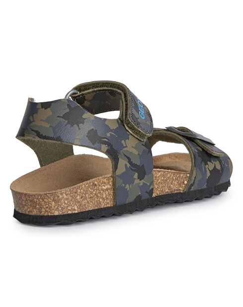 Sandales Ghita vert camouflage