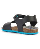 Sandales Ghita noir/bleu royal