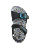 Sandales Ghita noir/bleu royal