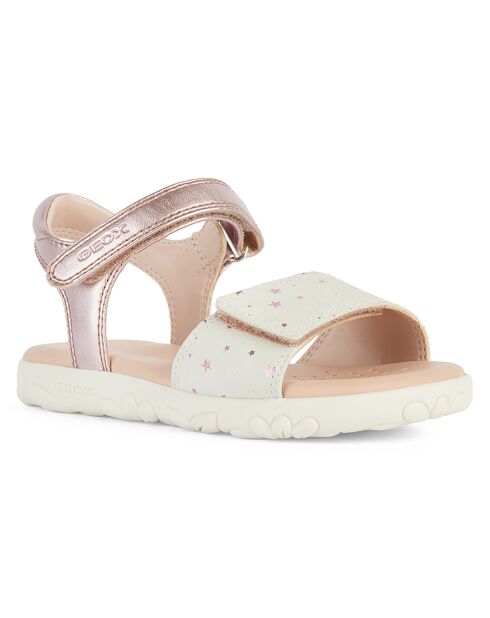 Sandales Haiti vieux rose/écru