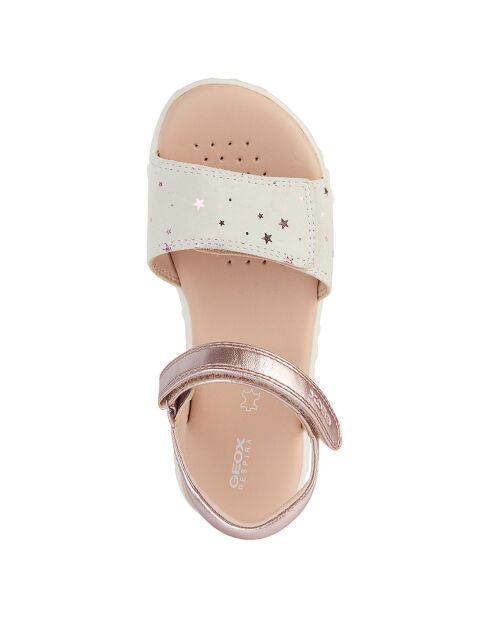 Sandales Haiti vieux rose/écru