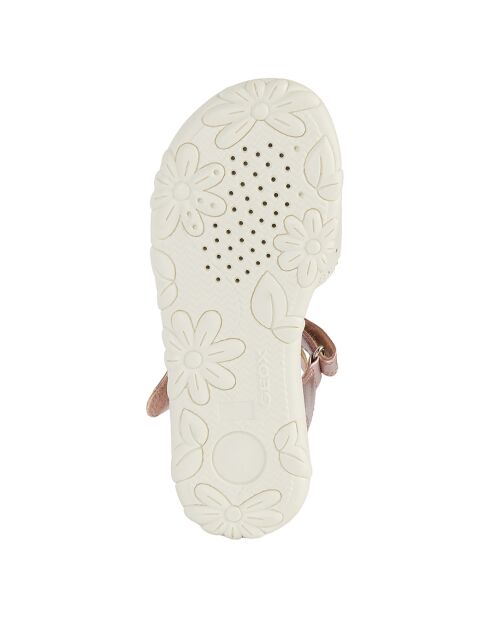 Sandales Haiti vieux rose/écru