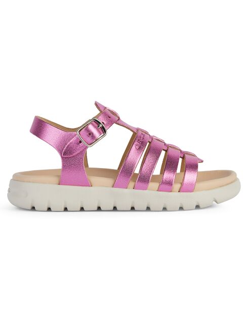 Sandales en Cuir Soleima fuchsia