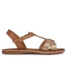 Sandales en Cuir Sandal cognac/rose gold
