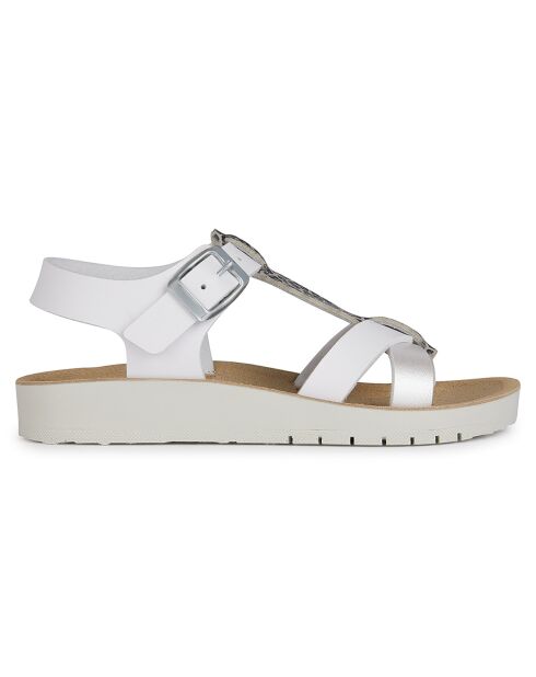 Costarei wit/zilveren sandalen