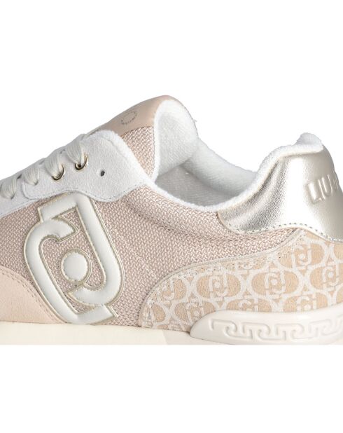 Baskets en Cuir Dreamy savane/blanc