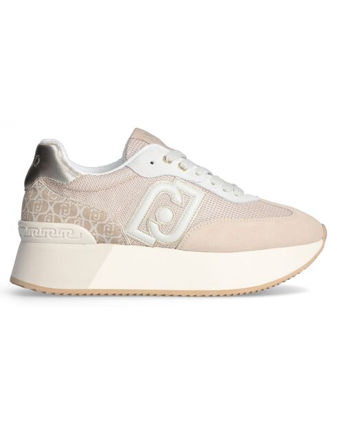 Baskets en Cuir Dreamy savane/blanc