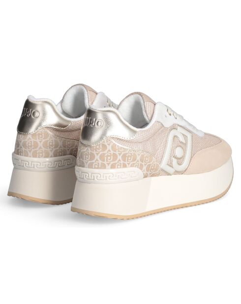 Baskets en Cuir Dreamy savane/blanc