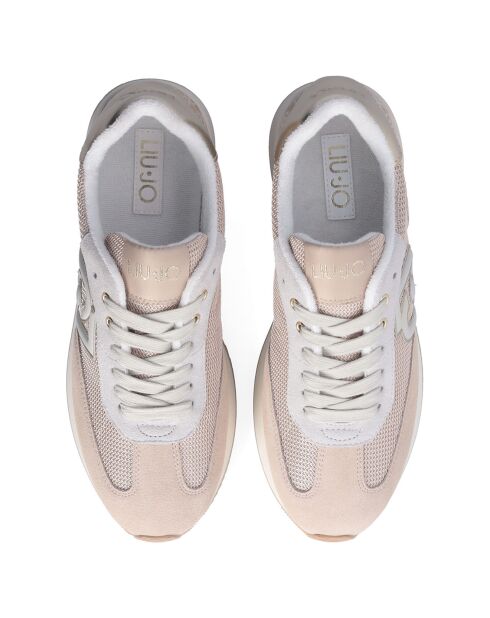 Baskets en Cuir Dreamy savane/blanc