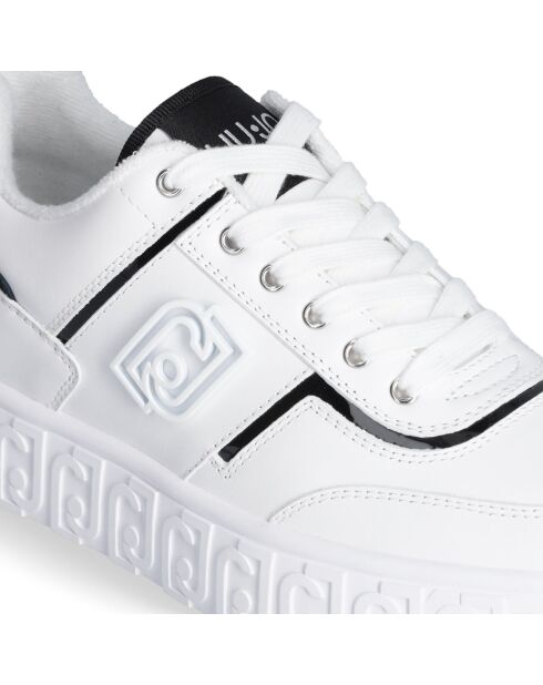 Baskets en Cuir Lovely blanc/noir