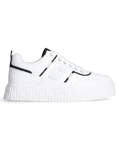 Baskets en Cuir Lovely blanc/noir