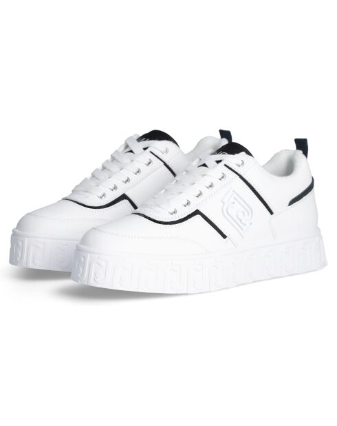Baskets en Cuir Lovely blanc/noir