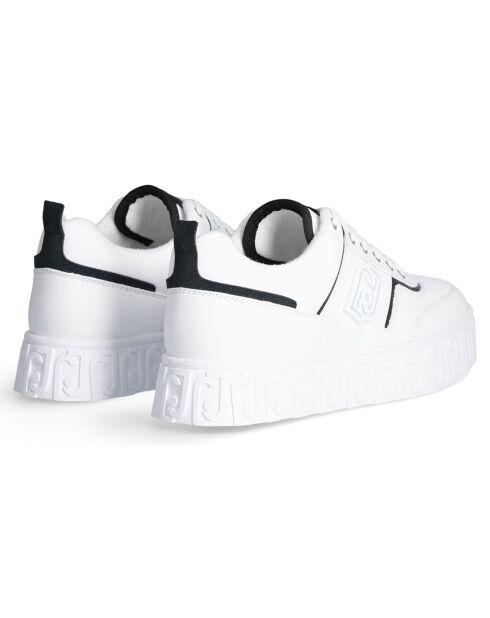 Baskets en Cuir Lovely blanc/noir