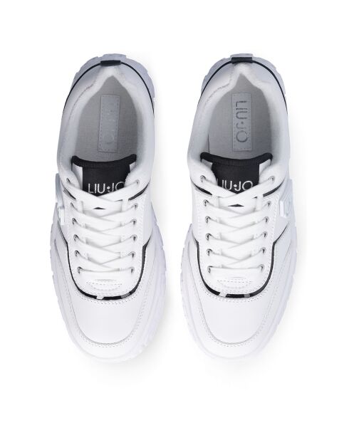 Baskets en Cuir Lovely blanc/noir