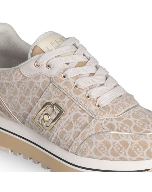 Baskets en Cuir Maxi sable
